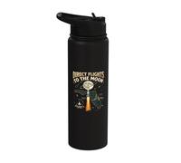Direct Flights to the Moon Florida Space Coast Retro Stainless Steel Insulated Water Bottle