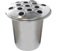 Direct Florist Supplies - 10CM Quality Aluminium Memorial Grave Vase Pot Insert British Made (Silver)