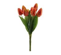 Direct Florist Supplies - 35cm Large Tulip Bundle - Artificial Spring Bunch Flower Floral Easter (Orange)