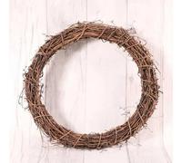 Direct Florist Supplies - 40cm (16") Natural Rattan Grape Vine Wicker Wreath - Base Wreath Making Floristry Floral Seasonal Autumn Christmas Xmas Display