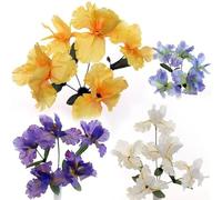 Direct Florist Supplies - 40cm Iris Bunch - Spring Flower Artificial Floral Silk (Light Blue)