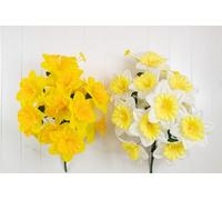 Direct Florist Supplies - 53cm Large Daffodil Bunch - 18 Heads - Yellow Spring Easter Decorative (Yellow)