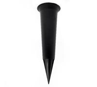 Direct Florist Supplies - Black Plastic Memorial Grave Vase - Various Names Available Verse Graveside Remembrance (Black, Plain)