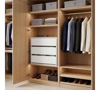 Direct Furniture Suppliers Ltd Arc Internal Storage 3 Drawer Chest For Wardrobe - White