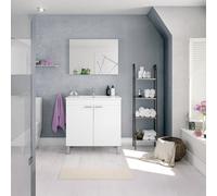 Direct Furniture Suppliers Ltd Baltic 2 Door Sink Storage Unit Including Sink & Mirror - White