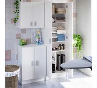 Direct Furniture Suppliers Ltd Vita Multi Use Freestanding & Wall Hung Cupboard Set - White