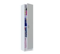 Direct Furniture Suppliers Ltd Vita White Utility Storage Cupboard - 1 Door Cabinet With 3 Shelves - Modular Storage For Kitchen Or Utility Room