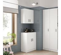 Direct Furniture Suppliers Ltd Vita White Wall-Hung Kitchen Cupboard - 2 Door Modular Storage Unit For Utility Room Or Kitchen - H: 60Cm X W: 59Cm X D: 27Cm