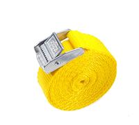 Direct Manufacturing 2 x Lifting straps cam buckle 2.5m x 25mm Yellow / 250kg Cargo luggage roof rack strap …