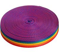 Direct Manufacturing 25mm x 50m Webbing Roll Polypropylene for DIY, Straps, Harnesses, Lashing and more | 970lb / 440kg breaking strain | Made in UK (Rainbow)