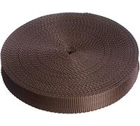 Direct Manufacturing 25mm x 50m Webbing Roll Polypropylene for DIY, Straps, Harnesses, Lashing and more | 970lb / 440kg breaking strain | Made in UK (Brown)