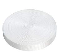 Direct Manufacturing 25mm x 50m Webbing Roll Polypropylene for DIY, Straps, Harnesses, Lashing and more | 970lb / 440kg breaking strain | Made in UK (White)