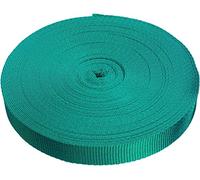 Direct Manufacturing 25mm x 50m Webbing Roll Polypropylene for DIY, Straps, Harnesses, Lashing and more | 970lb / 440kg breaking strain | Made in UK (Green, 50)