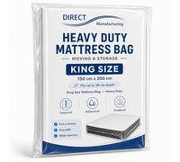 Direct Manufacturing Mattress Storage Bag, 400-Gauge Polythene, King Bed Size (150x200x30 cm), Waterproof Protection for Moving House and Storage