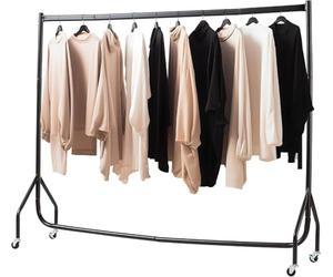 DIRECT ONLINE HOUSEWAR 3ft Long x 5ft Heavy Duty Clothes Rail In Black Metal Construction