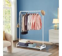 Direct Online Houseware Clothes Rail with Shoe Rack Small Clothes Rail Wardrobe, Clothes & Shoe Storage (White)