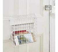 Direct Online Houseware House of Home Letterbox Cage Easy Access Post Box Large Cage for Wooden Doors, White Letter Catcher, Mail Basket Front Door Perfect for Dog Owners