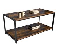Direct Online Houseware House Of Home Rustic Coffee Table Brown Living Room Table with Metal Frame for Home Decor 100 X 50 X 45cm