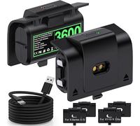 Direct Rechargeable Battery Pack for Xbox One/S/X/Elite Controller,2x3600mWh Portable Xbox Controller Battery Pack with LED Indicato,X-box Accessories Charging While Playing Play & Charge Kit