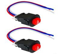 Direct Replacement Hazard Light Button 2Pcs Black | 2-piece set, black ABS material, direct replacement, high strength, easy installation