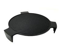 Direct Store Cast Iron Round Pizza Grilling Stone, Large, 18" with Legs, Black, Perfect for Large Big Green Egg or Other 18" Kamado Grill, Heat Deflector, Griddle, Pizza Stone, Indirect Heat Tool