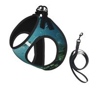 Direct Sunlight on The Seabed Dog Harness - Equipped with Reflective Straps and Quick Release Buckles - Suitable for Small Cats and Dogs