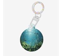 Direct Sunlight on The Seabed Dog Tags Round Pet Tag,Acrylic Pet ID Tags Durable and Stylish,Perfect for Small to Large Pets