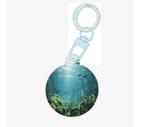 Direct Sunlight on The Seabed Dog Tags Round Pet Tag,Acrylic Pet ID Tags Durable and Stylish,Perfect for Small to Large Pets