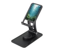 Direct Sunlight on The Seabed Phone Stand Holder,Adjustable Desk Mount for iPhone and All Phones,360 ° Rotation, Integrated Folding, Square Base