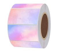Direct Thermal Labels Stickers Round Watercolor Small Business Thermal Stickers 2.25 x1.25 Inch Multi-Purpose Thermal Sticker Labels Inventory, Color Coding, Address, Name Tag 250 Pcs/Roll (rectangle)
