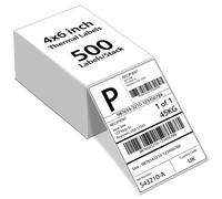 Direct Thermal Printer 4X6 Labels 100mm x 150mm White Fanfold Permanent Adhesive