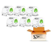 Direct Thermal Shipping Labels 4" x 6" - 6 Roll Bulk Pack (3,000 Labels Total) - 100 x 150 mm Premium White Self-Adhesive - Compatible with Zebra, MUNBYN & Desktop Thermal Printers