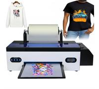 Direct to Film Transfer Printer Machine,A3 DTF Printer,L1800 PET Film Paper with Advanced White Ink Circulation System,for DIY Print T-Shirts, Dark and Light Fabric Printing
