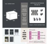 Direct Wicker Garden Protective Cover - Oval or Rectangular Sets in Black | Size: Medium Direct Wicker Black M