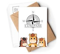 Direction Compass Navigation Astronomy Postcards Envelopes Cards Mailing Year Horse