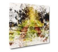 Direction of the Forest Watercolour Canvas Print | Gallery Wrapped 30mm Frame Wall Art | 14x14 inches | Ready to Hang | Modern Landscape Picture | Living Room Bedroom Lounge Office