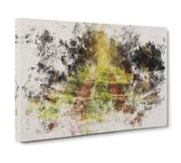 Direction of the Forest Watercolour Canvas Print | Gallery Wrapped 30mm Frame Wall Art | 30x20 inches | Ready to Hang | Modern Landscape Picture | Living Room Bedroom Lounge Office