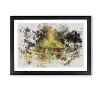 Direction of The Forest Watercolour Framed Print | A2 Black Framed Wall Art | Ready to Hang | Modern Landscape Picture | Living Room Bedroom Lounge Office