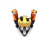 Directional Damper For CRF250R 2014-2017 Motorcycle Steering Damper Stabilizer Reversed Safety Control Adjustable With Mount Bracket(Gold-Orange Kit)