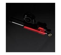 Directional Damper Motorcycle Accessories Adjustable Damper Universal 256MM Steering Stabilizer(Red)