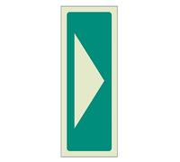 Directional indicator for first aid equipment (self adhesive, glow in the dark, safety sign)