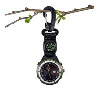 Directional Timekeeper, Wilderness Orientation Tool, Athletic Mini Timepiece, Spring Hook Connector, Trail Route Guidance, Rucksack Expedition Equipment for Nature Trekking Exploration
