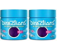 DIRECTIONS Violet Semi-Permanent Hair Colour - 88ml Tub (Pack of 2)