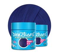Directions Vivid Midnight Blue Semi Permanent Hair Dye 100ml, Vegan Deep-Conditioning Formula, Deep Blue Shade - 2 Pack