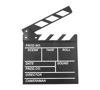Director Film Clapboard Action Scene Clapper Board Wooden Movie Film Clap Slate, S, Black