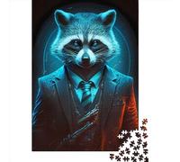 Director Raccoon In Suit Puzzles for Adults 1000 Piece Puzzle for Teenager Age 12 Years Up Christmas Eve Gifts 1000pcs (75x50cm)