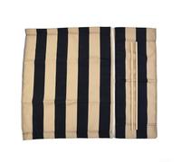 Directors Chair Replacement Cover Set with Navy White Striped Canvas Seat Kit, Washable Foldable Polyester Fabric for Garden Patio Chairs, Installation (1 Set)