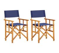 Director's Chairs 2 Pcs Solid Acacia Wood