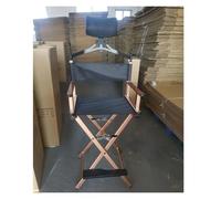 Directors chairs folding Leisure Chair Director Foldable Small Package Aluminum Alloy Folding Outdoor Makeup Oversize directors chairs(Rose gold-pilow)