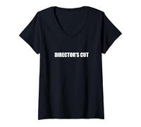 Director's Cut V-Neck T-Shirt, Women, Black, L